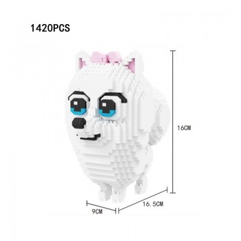 America cartoon movie image puppy nanoblock Secret Life of Pets bricks max Gidget mel Buddy dog micro diamond building block toy