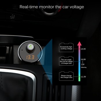 Onever Wireless Bluetooth FM Transmitter Modulator Car Radio Adapter Car MP3 Player 3.4A Dual USB Car Charger Handsfree Car Kit