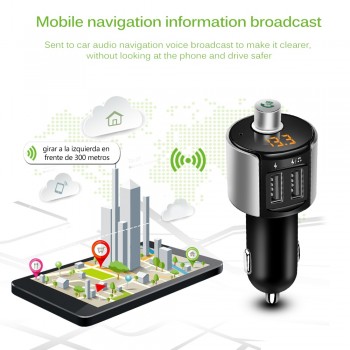 Onever Wireless Bluetooth FM Transmitter Modulator Car Radio Adapter Car MP3 Player 3.4A Dual USB Car Charger Handsfree Car Kit