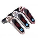 High Quality Bluetooth Car Kit Handsfree FM Transmitter Radio MP3 Player USB Charger and AUX Car  Accesorios  1.24