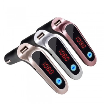 High Quality Bluetooth Car Kit Handsfree FM Transmitter Radio MP3 Player USB Charger and AUX Car  Accesorios  1.24