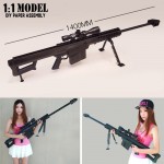 1:1 Barrett 140Cm Toy Gun Model Paper Assembled Educational Toy Building Construction Toys Card Model Building Sets