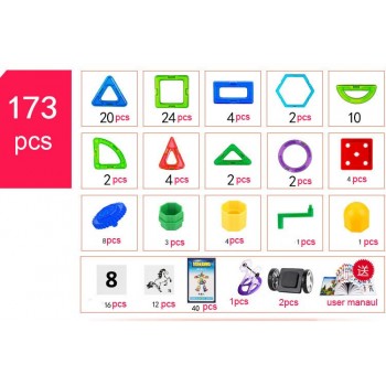 Big Size Magnetic Constructor Set Boys Girls Building Magnets Toy Magnetic Blocks Educational Designer For Children