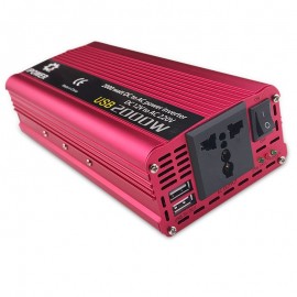 Dual USB 2000W Watt DC 12V to AC 220V Portable Car Power Inverter Charger Converter Adapter DC 12 to AC 220 Modified Sine Wave