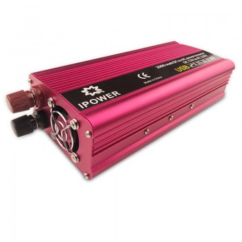 Dual USB 2000W Watt DC 12V to AC 220V Portable Car Power Inverter Charger Converter Adapter DC 12 to AC 220 Modified Sine Wave