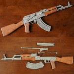 Paper Gun Assault rifle Model Toys Handmade 3D DIY material manual creative Party show props tide Home decorate Challenge Gift