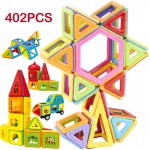 115-402pcs DIY Magnetic Building Blocks Designer Construction Toys Set Model Magnet Educational Hobbies Toys For Children Gifts