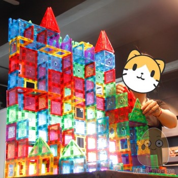 Educational Toy 72-98PCS Magnetic Tiles Transparentes Magnetic Constructor Building Blocks Toys For Kids Magnet Game