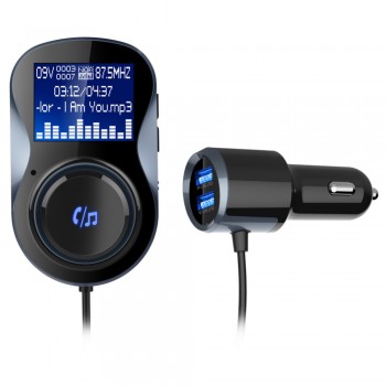 Bluetooth Hands-free FM Modulator Stereo Car MP3 Player Audio Adaptor FM Transmitter Support U Disk TF for iPhone X 8 7amp;Android