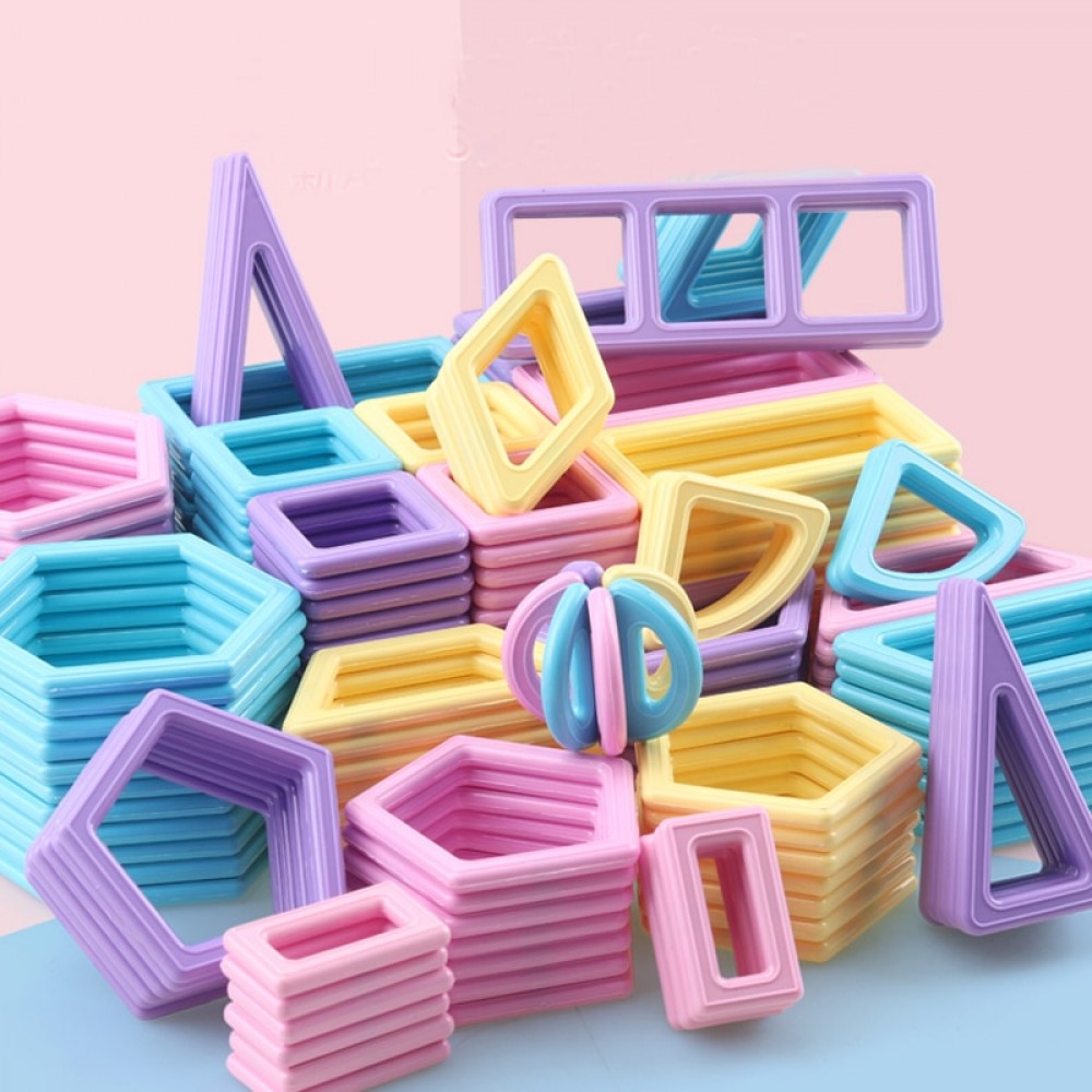 210pcs/62pc Pink block Magnetic Designer Construction Set Model amp; Building Toy Plastic Magnetic Blocks Educational Toys for gril
