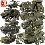 Sluban compatible legoed Military Tank world war 2 Army figures Series Set troops Building Blocks Bricks Helicopter Model Toys