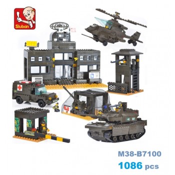 Sluban compatible legoed Military Tank world war 2 Army figures Series Set troops Building Blocks Bricks Helicopter Model Toys