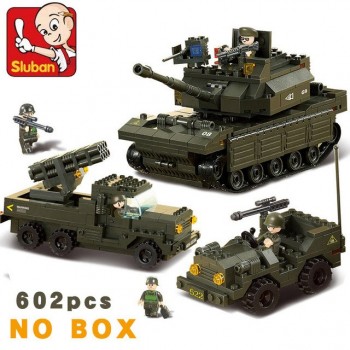 Sluban compatible legoed Military Tank world war 2 Army figures Series Set troops Building Blocks Bricks Helicopter Model Toys