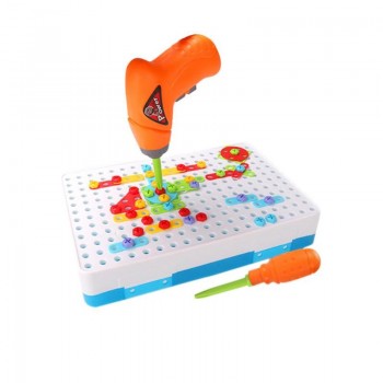 Kids Drill Toy Puzzle Educational Toys Screw Group Tool Kits Jigsaw Toys For Children Kids Craft Improve Kids color awareness