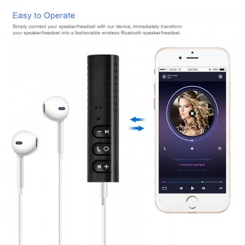 Universal 3.5mm jack Bluetooth Car Kit Hands free Music Audio Receiver Adapter Auto AUX Kit for Speaker Headphone Car Stereo
