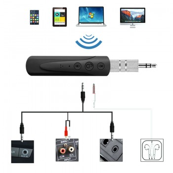 Rovtop Handsfree 3.5mm Jack Aux Bluetooth Audio Receiver Adapter MP3 Music Wireless Auto Bluetooth Car Kit For iphone Xiaomi Z2