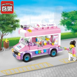 Enlighten Building Block City Cars ice cream car 212pcs Educational Bricks Toy Boy Gift-No Box