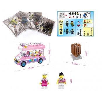 Enlighten Building Block City Cars ice cream car 212pcs Educational Bricks Toy Boy Gift-No Box