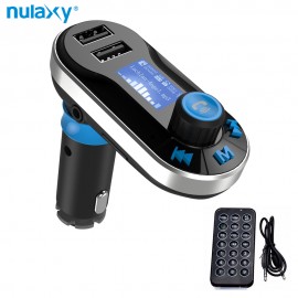 Nulaxy Bluetooth FM Transmitter Car MP3 Player With Remote Control Support Flash Drive USB Car Charger Hands-free FM Modulator