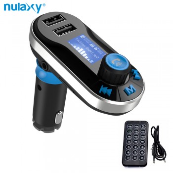 Nulaxy Bluetooth FM Transmitter Car MP3 Player With Remote Control Support Flash Drive USB Car Charger Hands-free FM Modulator