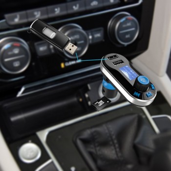 Nulaxy Bluetooth FM Transmitter Car MP3 Player With Remote Control Support Flash Drive USB Car Charger Hands-free FM Modulator