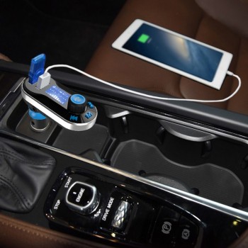 Nulaxy Bluetooth FM Transmitter Car MP3 Player With Remote Control Support Flash Drive USB Car Charger Hands-free FM Modulator
