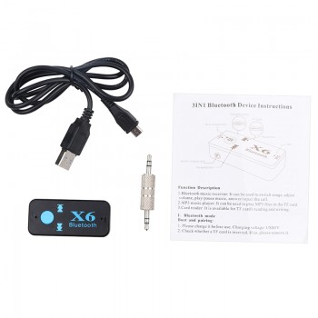 Bluetooth 4.1 Wireless USB Receiver Bluetooth Audio Adapter 3.5mm Jack AUX TF Card Reader Microphone Hands free call Support