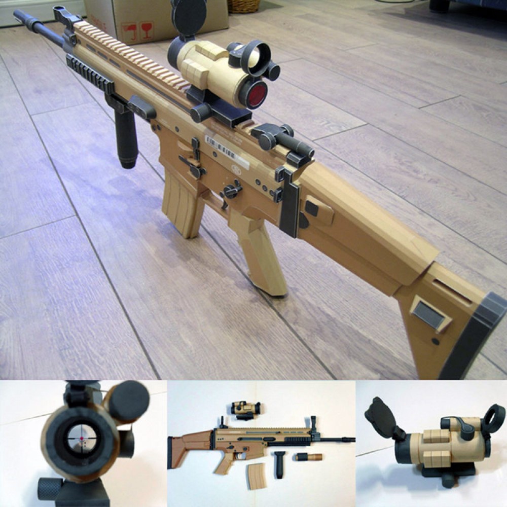 Paper Sniper rifle Model Toys Handmade 3D DIY material manual creative Party show props tide Home decorate Challenge Gift 98CM