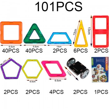 KACUU 19-125PCS Big Size Magnents Building Blocks Constructor Magnetic Designer Building Toys Model Toys For Children