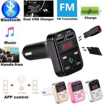 Bluetooth FM Transmitter Hands Free Car Kit Car Styling MP3 Music Player TF Flash Music 5V 2.1A USB Charger 12V-24V FM Modulator