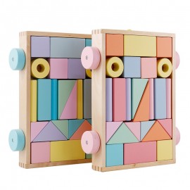 Montessori Nordic Educational Wooden Toys Wood Building Blocks Set Wooden Rainbow Blcoks Decoration Natural Craft Toys Kids