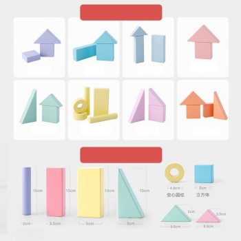 Montessori Nordic Educational Wooden Toys Wood Building Blocks Set Wooden Rainbow Blcoks Decoration Natural Craft Toys Kids