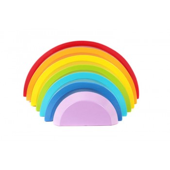 Wooden block rainbow kids children building blocks wooden toys baby early learning montessori educational