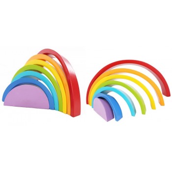Wooden block rainbow kids children building blocks wooden toys baby early learning montessori educational