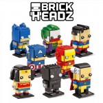 Free shipping DC Marvel Brickheadz Superman Batman Iron man Captain America Hulk Legos Brick headz Model Building Block Set Toy