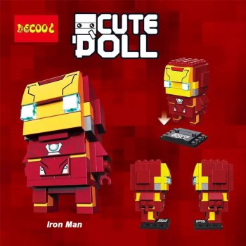 Free shipping DC Marvel Brickheadz Superman Batman Iron man Captain America Hulk Legos Brick headz Model Building Block Set Toy