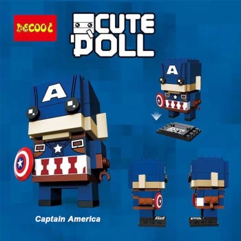 Free shipping DC Marvel Brickheadz Superman Batman Iron man Captain America Hulk Legos Brick headz Model Building Block Set Toy