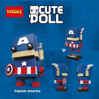 Free shipping DC Marvel Brickheadz Superman Batman Iron man Captain America Hulk Legos Brick headz Model Building Block Set Toy