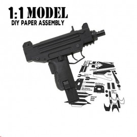 1:1 UZI Toy Gun Model Paper Assembled Educational Toy Building Construction Toys Card Model Building Sets