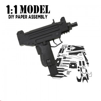 1:1 UZI Toy Gun Model Paper Assembled Educational Toy Building Construction Toys Card Model Building Sets