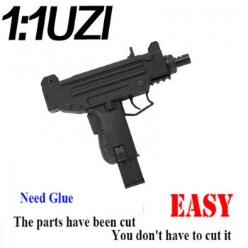 1:1 UZI Toy Gun Model Paper Assembled Educational Toy Building Construction Toys Card Model Building Sets