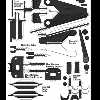 1:1 UZI Toy Gun Model Paper Assembled Educational Toy Building Construction Toys Card Model Building Sets