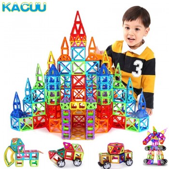 KACUU 135PCS Big Size Magnetic Constructor Set Boys Girls Building Magnets Toy Magnetic Blocks Educational Toys For Children