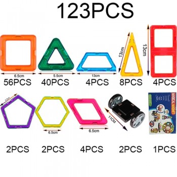 KACUU 135PCS Big Size Magnetic Constructor Set Boys Girls Building Magnets Toy Magnetic Blocks Educational Toys For Children