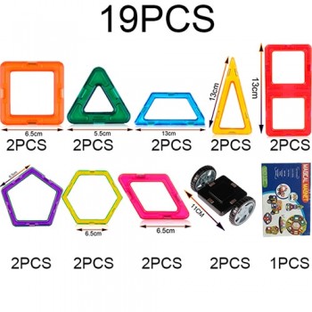 KACUU 135PCS Big Size Magnetic Constructor Set Boys Girls Building Magnets Toy Magnetic Blocks Educational Toys For Children