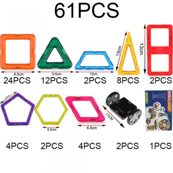 KACUU 135PCS Big Size Magnetic Constructor Set Boys Girls Building Magnets Toy Magnetic Blocks Educational Toys For Children