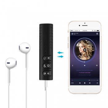 Rovtop Mini 3.5mm Jack Bluetooth Car Kit Wireless Handsfree AUX Stereo Music Audio Receiver Adapter for Speakers Headphone Z2