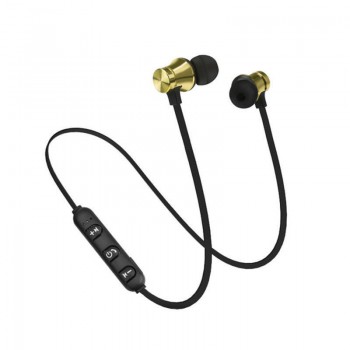 Magnetic Bluetooth handsfree 4.2 Earphone Wireless audio Receiver Metal Sweatproof in Ear with Mic Noise canceling for Sport