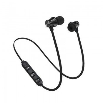 Magnetic Bluetooth handsfree 4.2 Earphone Wireless audio Receiver Metal Sweatproof in Ear with Mic Noise canceling for Sport