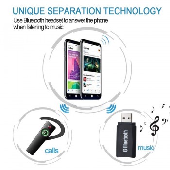 3.5mm AUX Bluetooth Handsfree car kit Bluetooth audio Receiver mp3 Audio Adapter 3.5mm Stereo for Car Speaker USB power by